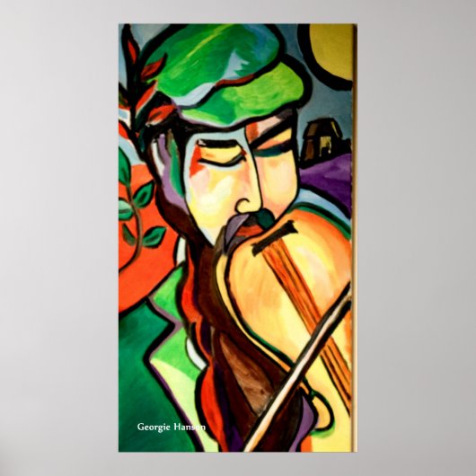 Das hebräische Fiddler von Georgie Hanson Poster (Vorne)