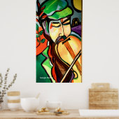 Das hebräische Fiddler von Georgie Hanson Poster (Küche)