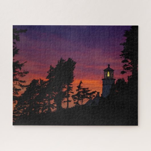 Das Heceta Head Lighthouse an der Küste von Oregon Puzzle (Horizontal)