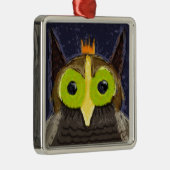 Das heikelnde Owl Silbernes Ornament (Rechts)