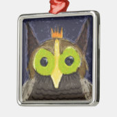 Das heikelnde Owl Silbernes Ornament (Links)