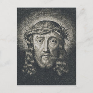 Das Heilige Antlitz gekrönt mit Dornen Postkarte
