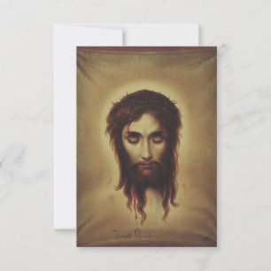 Das Heilige Antlitz Jesu Devotional Heilige Karte