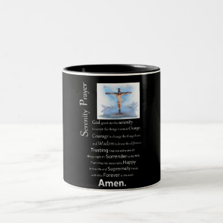 Das heilige Gebet Jesus kreuzen Zweifarbige Tasse