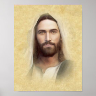 Das heilige Gesicht Devotional Bildes Jesuss Poster