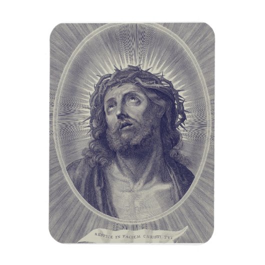 Das Heilige Gesicht Jesu mit Dornenkrone Kunst Magnet (Vertikal)