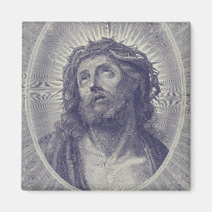 Das Heilige Gesicht Jesu mit Dornenkrone Kunst Magnet