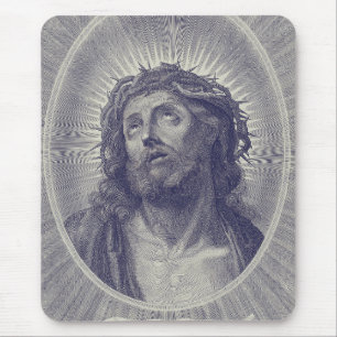 Das Heilige Gesicht Jesu mit Dornenkrone Kunst Mousepad