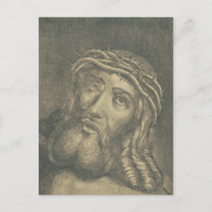 Das Heilige Gesicht Jesu Monochrome Kunst Postkarte