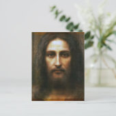 DAS HEILIGE GESICHT JESUS POSTKARTE (Stehend Vorderseite)