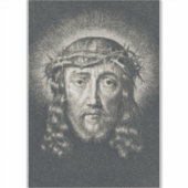 Das heilige Gesicht mit Dornen gekrönt Aufkleber (Vorderseite)