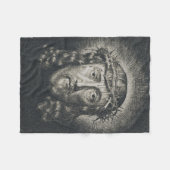 Das heilige Gesicht mit Dornen gekrönt Fleecedecke (Vorderseite (Horizontal))