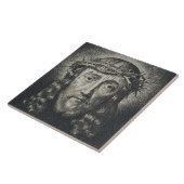 Das heilige Gesicht mit Dornen gekrönt Fliese (Seite)