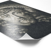 Das heilige Gesicht mit Dornen gekrönt Fotodruck (Ecke)