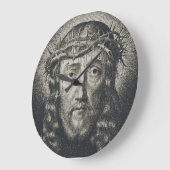 Das heilige Gesicht mit Dornen gekrönt Große Wanduhr (Winkel)