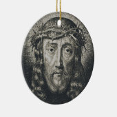 Das heilige Gesicht mit Dornen gekrönt Keramik Ornament (Rechts)