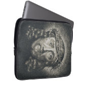 Das heilige Gesicht mit Dornen gekrönt Laptopschutzhülle (Vorne Rechts)