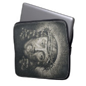 Das heilige Gesicht mit Dornen gekrönt Laptopschutzhülle (Vorderseite Links)