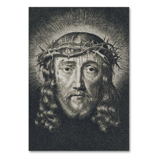 Das heilige Gesicht mit Dornen gekrönt Tischnummer (Vorderseite)