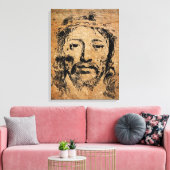 Das heilige Gesicht von Jesus Canvas Print Leinwanddruck (Insitu (Wohnzimmer))