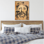 Das heilige Gesicht von Jesus Canvas Print Leinwanddruck (Insitu (Schlafzimmer))
