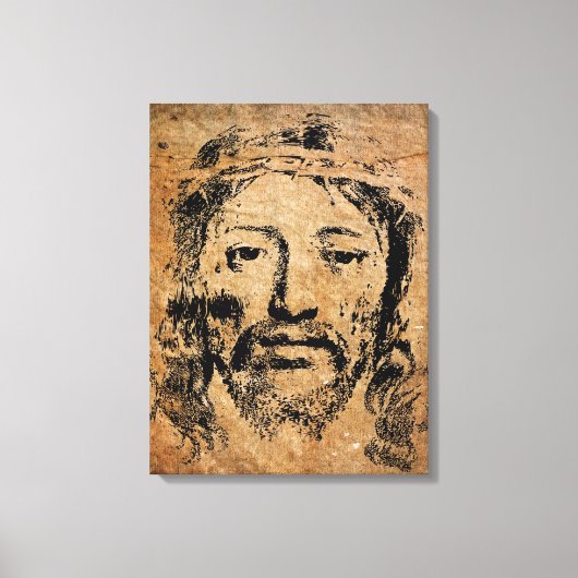 Das heilige Gesicht von Jesus Canvas Print Leinwanddruck (Vorderseite)