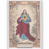 Das Heilige Herz Jesu Aufkleber (Vorderseite)