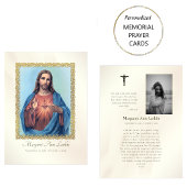 Das heilige Herz Jesu Beerdigungskarte Platzkarte