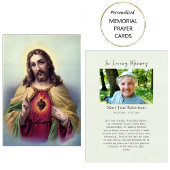 Das heilige Herz Jesu Beerdigungskarte Platzkarte