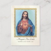 Das heilige Herz Jesu Beerdigungskarte Platzkarte (Vorderseite)