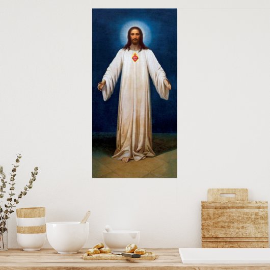 Das heilige Herz Jesu-Bekenntnisbildes. Poster (Küche)