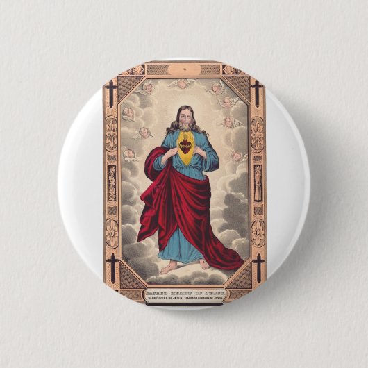 Das Heilige Herz Jesu Button (Vorderseite)