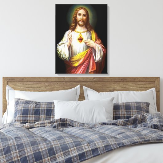 Das heilige Herz Jesu Christi Leinwanddruck (Insitu (Schlafzimmer))
