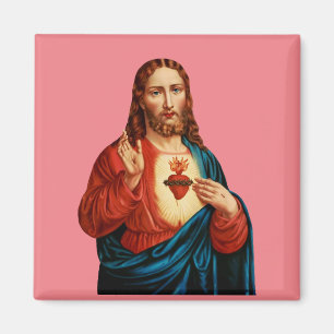 Das Heilige Herz Jesu Feinkunstporträt Magnet