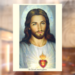 Das heilige Herz Jesu Fensteraufkleber