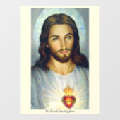 Das heilige Herz Jesu Fensteraufkleber (Blatt)
