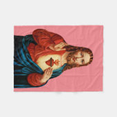 Das heilige Herz Jesu Fleecedecke (Vorderseite (Horizontal))
