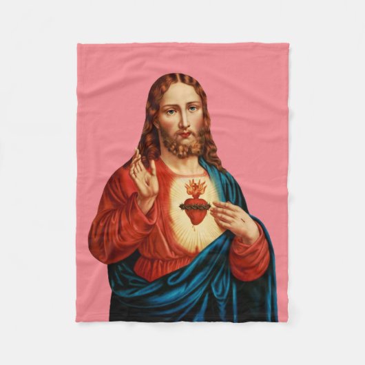 Das heilige Herz Jesu Fleecedecke (Vorderseite)