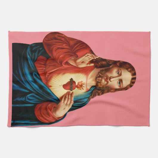 Das heilige Herz Jesu Geschirrtuch (Horizontal)