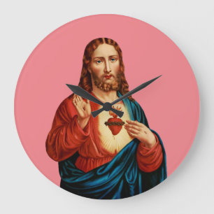 Das Heilige Herz Jesu Große Wanduhr