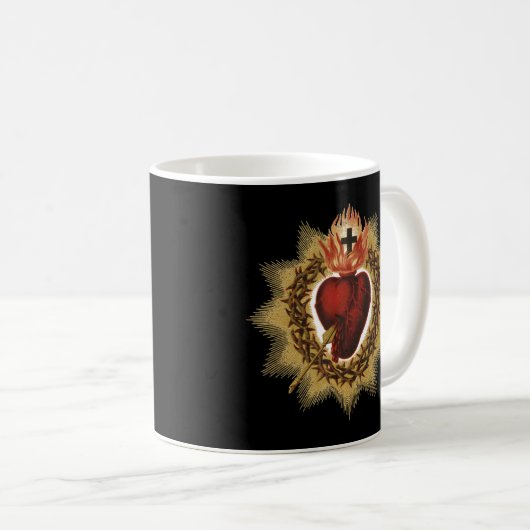 Das heilige Herz Jesu Katholische Hingabe T-ShirtD Kaffeetasse (VorderseiteRechts)