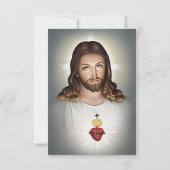 Das heilige Herz Jesu katholischer Gedenkstätte Dankeskarte (Rückseite)