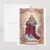 Das heilige Herz Jesu Postkarte (Vorne/Hinten)
