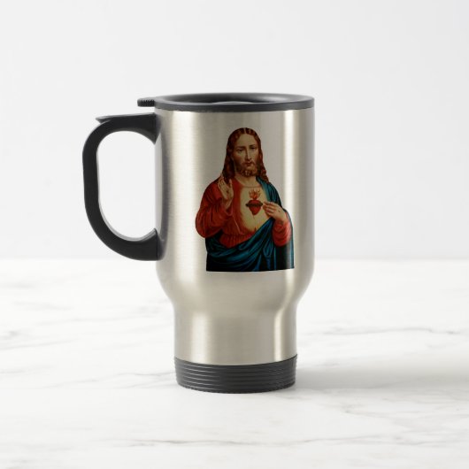 Das heilige Herz Jesu Reisebecher (Links)