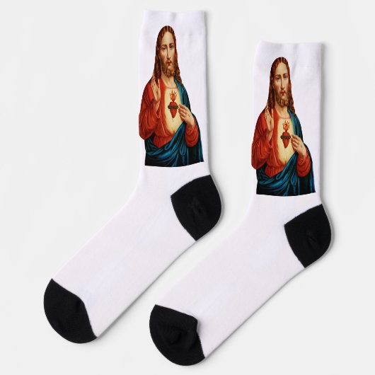 Das heilige Herz Jesu Socken (Linkes Detail)