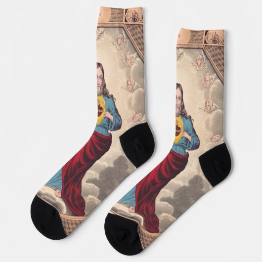 Das Heilige Herz Jesu Socken (Linkes Detail)