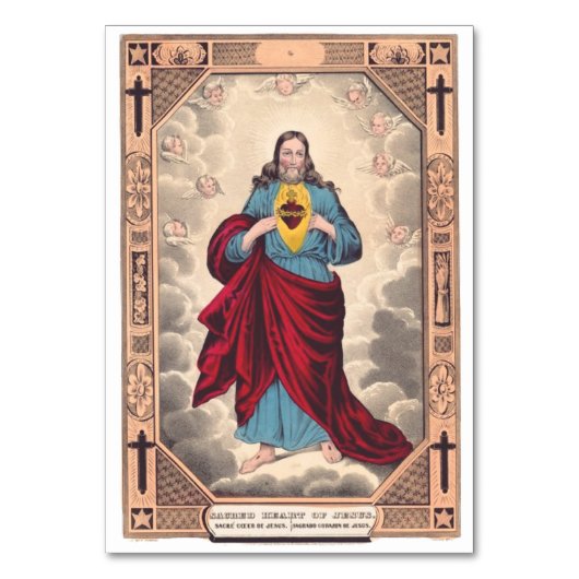 Das heilige Herz Jesu Tischnummer (Vorderseite)