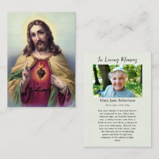 Das Heilige Herz Jesu Trauergebet Karte