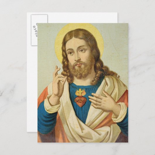 Das heilige Herz Postkarte (Vorne/Hinten)