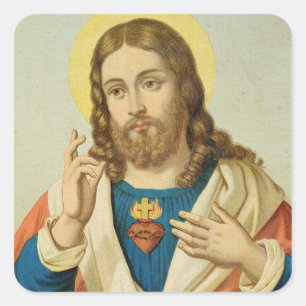 Das heilige Herz Quadratischer Aufkleber